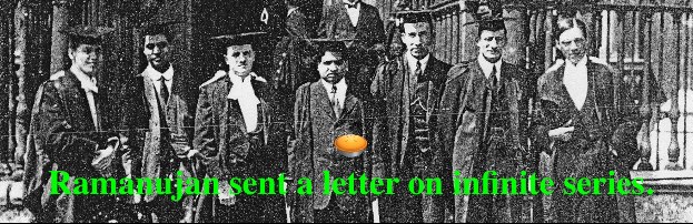 Ramanujan sent a letter on infinite series